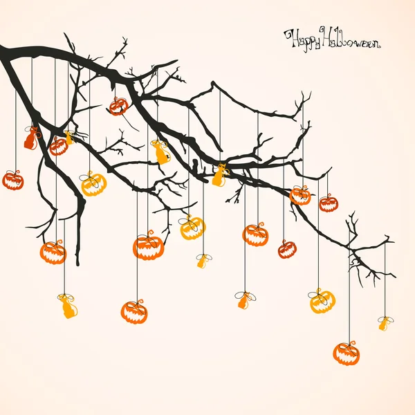 Carte Halloween — Image vectorielle