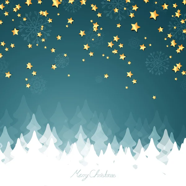 Winter scene - christmas card — Stock Vector