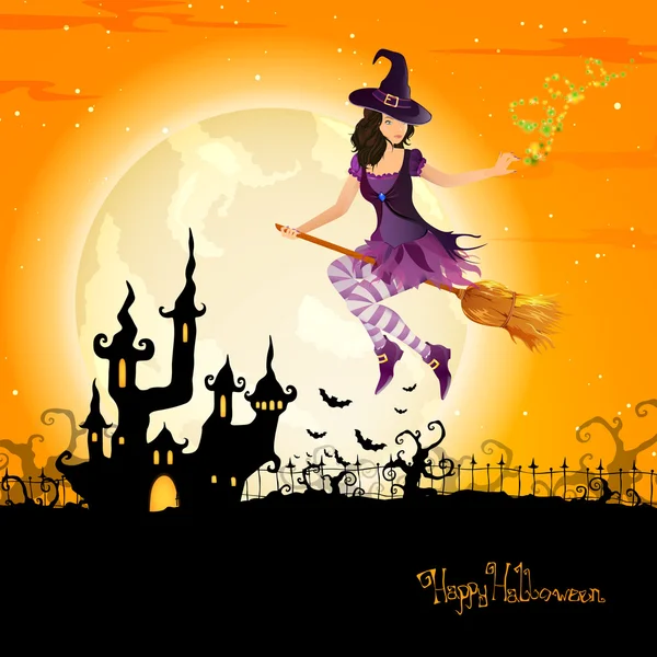 Cartão de Halloween —  Vetores de Stock