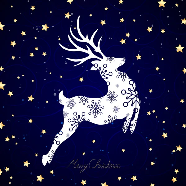 Cerf de Noël — Image vectorielle