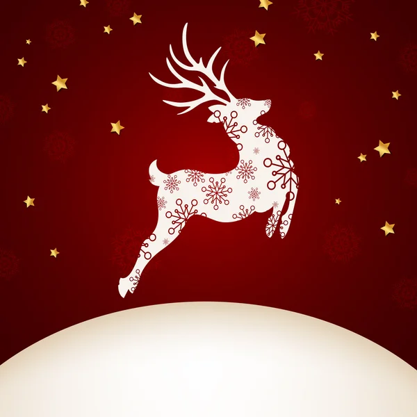 Cerf de Noël — Image vectorielle