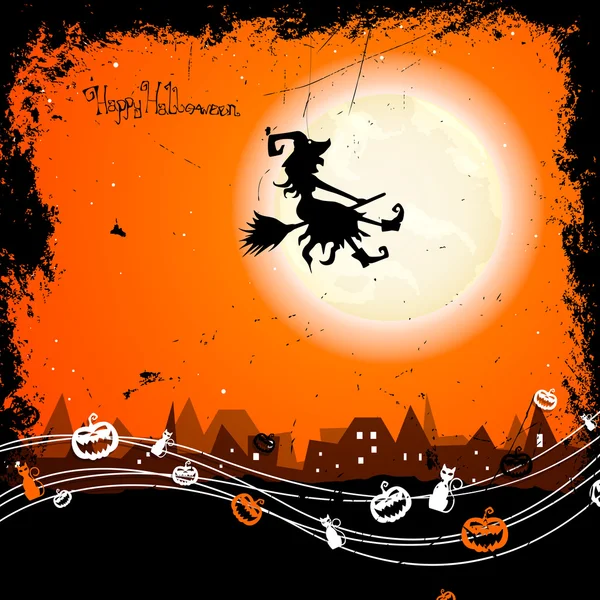 Carte Halloween — Image vectorielle