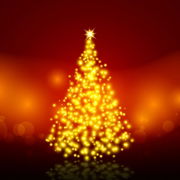 Glowing christmas tree — Stock Vector