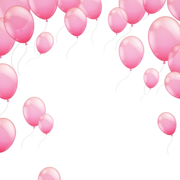 Ballons roses — Image vectorielle