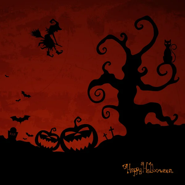 Carte Halloween — Image vectorielle