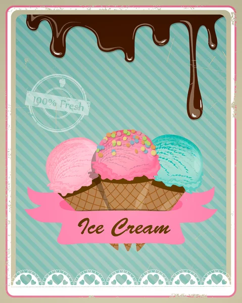 Helado — Vector de stock