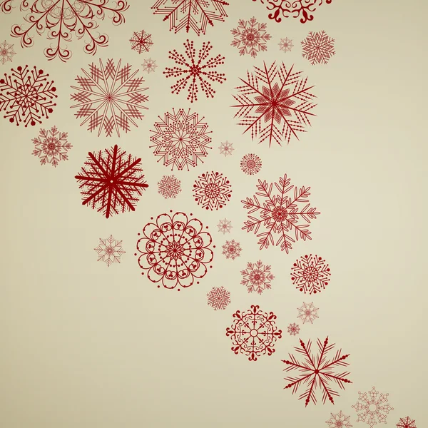 Flocons de neige colorés — Image vectorielle