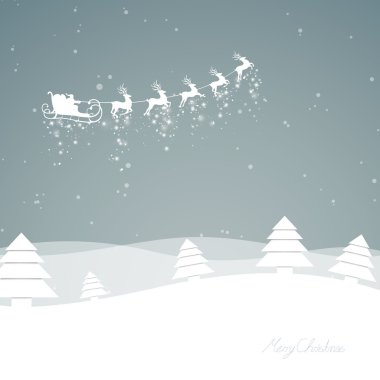 kış sahne - Noel kartı