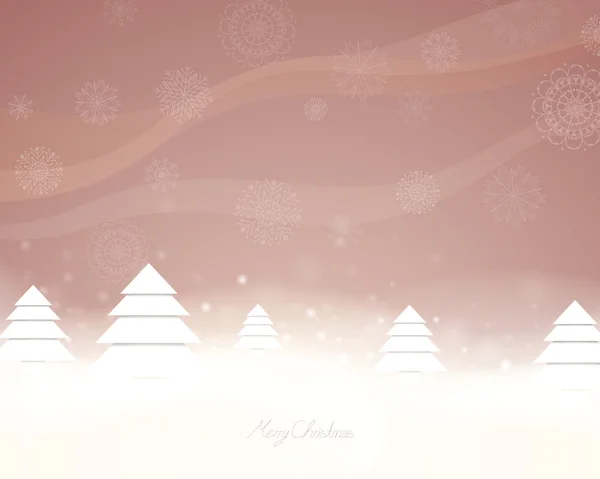 Escena de invierno - tarjeta de Navidad — Vector de stock