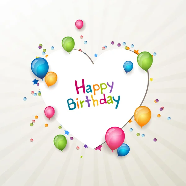 Birthday Greeting Card — Stock Vector