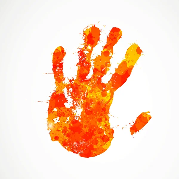 Colorful hand print — Stock Vector