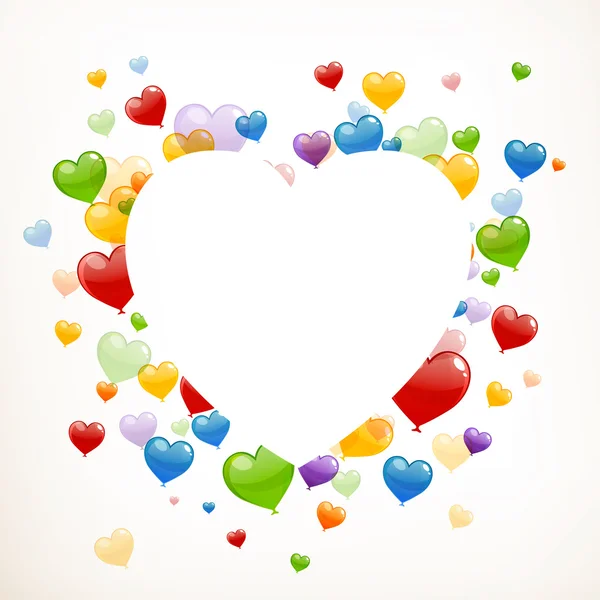 Heart Balloons — Stock Vector