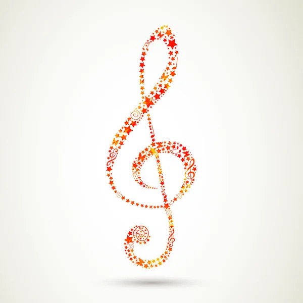 Kleurrijke clef — Stockvector