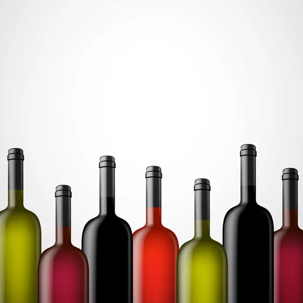 Wine Bottles — Stock Vector