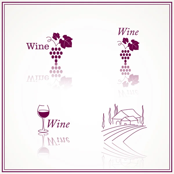 Şarap tasarımları — Stok Vektör