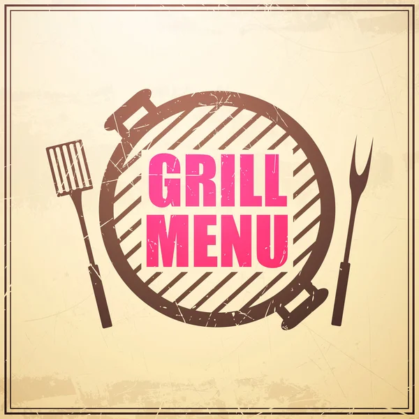 Grill menü design — Stock Vector