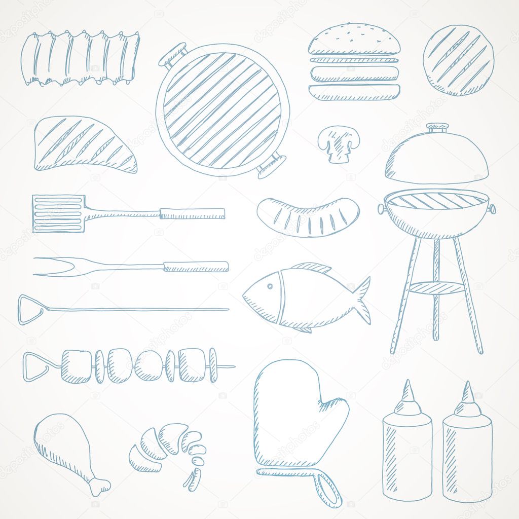 Barbecue Grill Icons