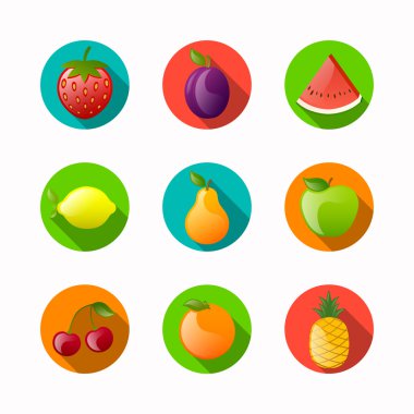 vektör meyve simgeler