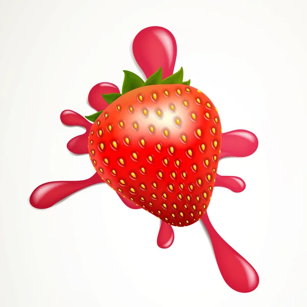 Vektorové čerstvé jahody — Stockový vektor