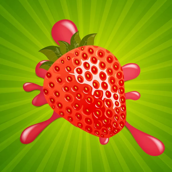 Vector Fresh Strawberry — Stock Vector