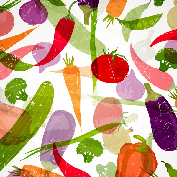 Vector Background with Vegetables — Stock Vector