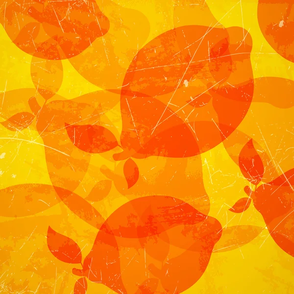 Fond vectoriel avec des citrons — Image vectorielle