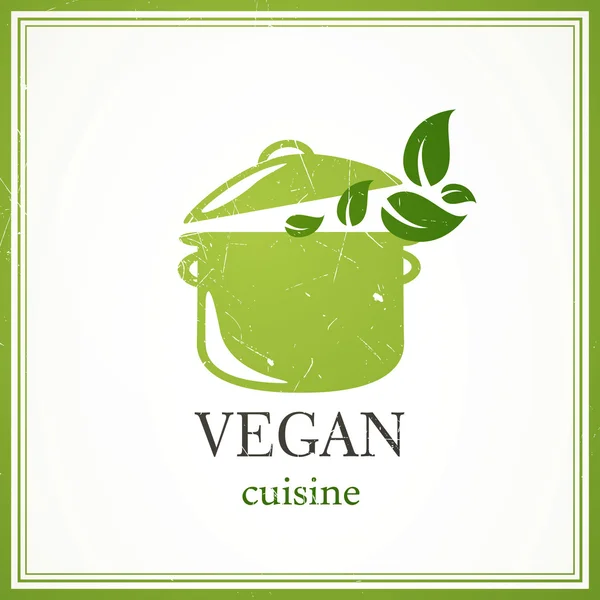 Vector vegan menu ontwerpsjabloon — Stockvector