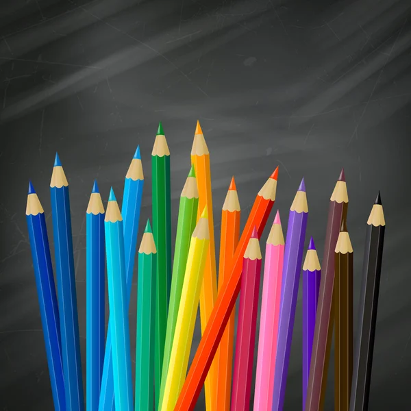 Crayons de couleur vectoriels — Image vectorielle