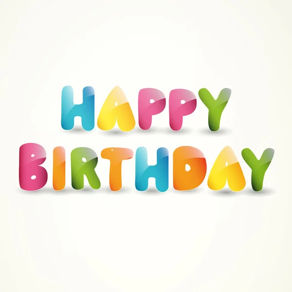 Vector Happy Birthday Greeting Card — Stock Vector