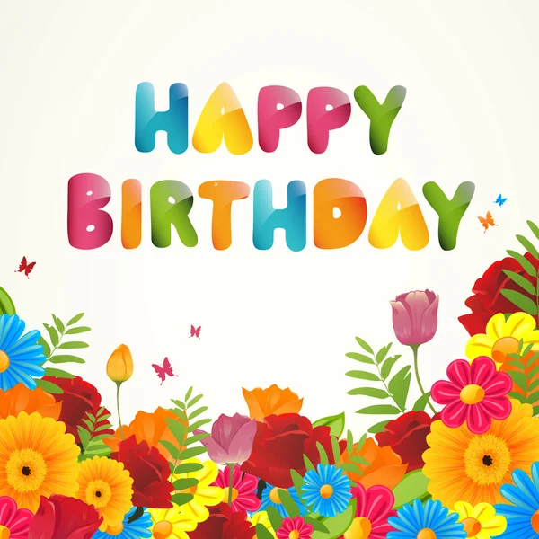 Tarjeta de felicitación Vector Happy Birthday — Vector de stock