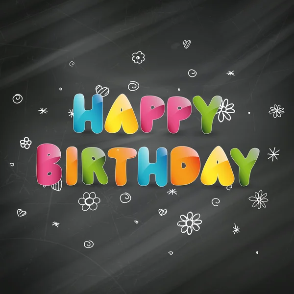 Tarjeta de felicitación Vector Happy Birthday — Archivo Imágenes Vectoriales