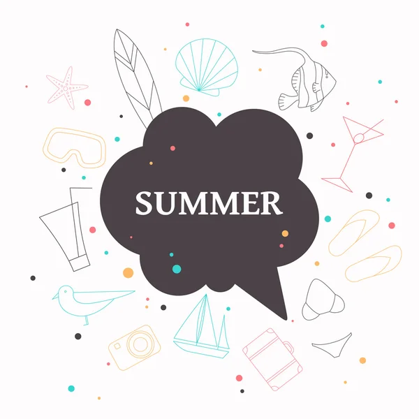 Vektor sommar semester ikoner — Stock vektor