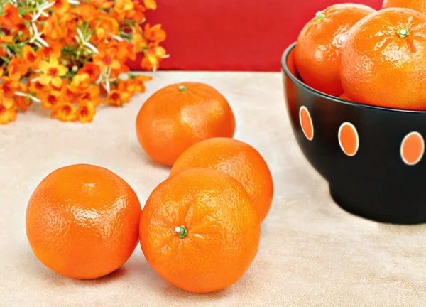 Healthy, organic orange clementines — Stock Photo, Image