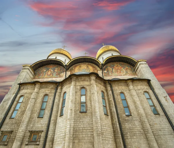 Catedral da Assunção (foi o local da coroação dos czares russos), Kremlin de Moscou — Fotografia de Stock