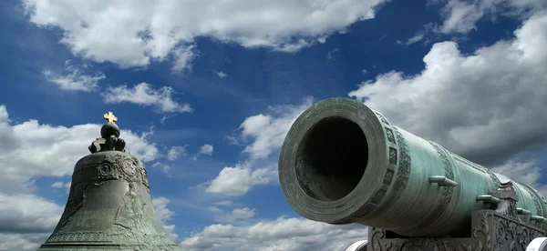 Çar cannon ve Çar bell, Moskova kremlin — Stok fotoğraf