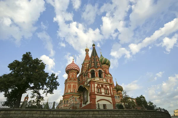 Tempel van basilicum de gezegende, Moskou, Rusland, Rode plein — Stockfoto