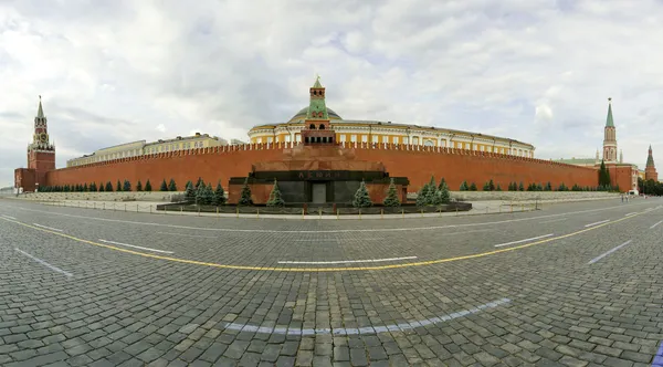 全景图的红色正方形，莫斯科，俄罗斯 — 图库照片