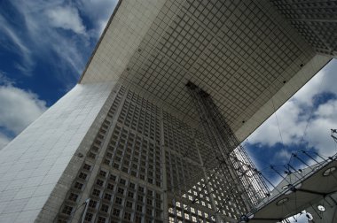 la grande arche. La defense, ticari ve iş merkezi paris, Fransa