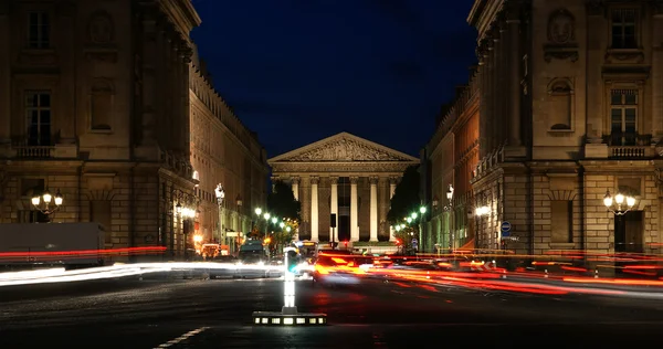 Place de la concorde i obelisk z luxor w nocy, Paryż — Zdjęcie stockowe