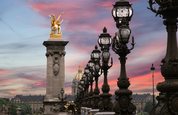 Alexander III Köprüsü - paris, Fransa — Stok fotoğraf