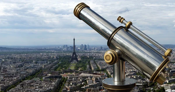 De skyline van de stad overdag. Paris, Frankrijk Rechtenvrije Stockafbeeldingen