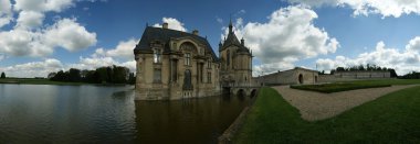 panoramik manzaralı hateau de chantilly, Fransa