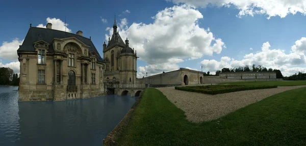 Panoramatický pohled na hateau de chantilly, Francie — Stock fotografie