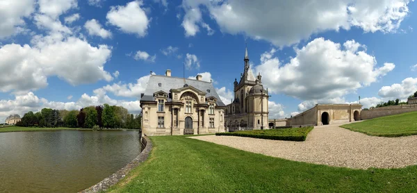 Panoramatický pohled na hateau de chantilly, Francie — Stock fotografie