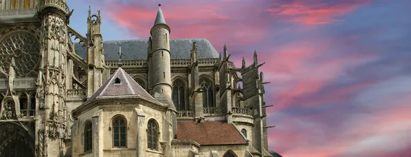 Cattedrale di Notre Dame di Senlis, Oise, Piccardia, Francia — Foto Stock