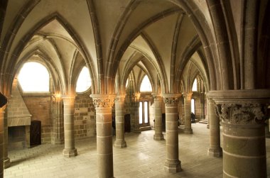 Manastır. Mont saint-michel, normandy, Fransa