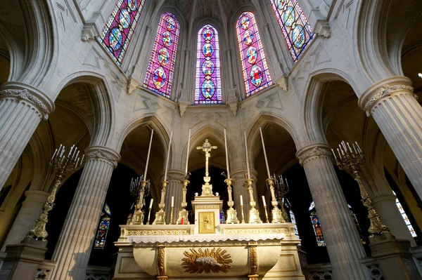 Interiér kostela saint-germain l'auxerrois, Paříž, Francie — Stock fotografie