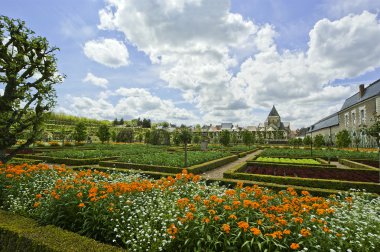 Villandry chateau ve Bahçesi, loire valley, Fransa