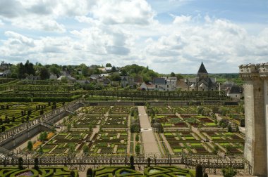 Villandry chateau ve Bahçesi, loire valley, Fransa