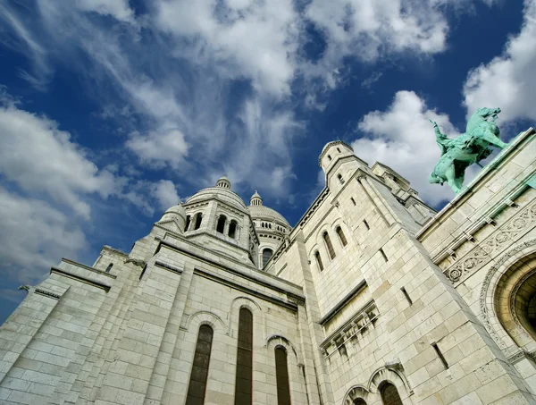 Nationale Basiliek van het heilig hart van Parijs, Frankrijk — Stockfoto
